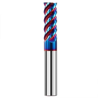 4 Flute Tungsten Carbide End Mill with nACo4 Coating and 35° Helix Angle for CNC Machining