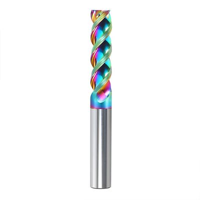 3-flute Tungsten Carbide End Mill with 65° U-groove and Fine-grained 0.6um for High-gloss CNC Machining