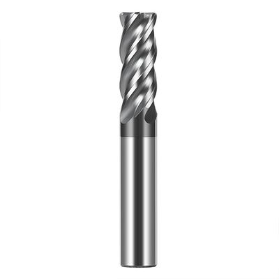 70HRC 4-Flute Bull Nose Tungsten Carbide End Mill with 35 Degree Helix Angle and Balzers Coating for Stainless Steel and Titanium Alloy