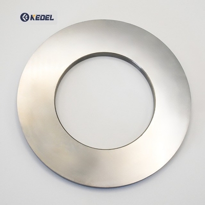 Custom Cemented Tungsten Carbide Alloy Circular Uncut Blade  Slitting Blade Fabric Film Slitting Industrial Machine Knife