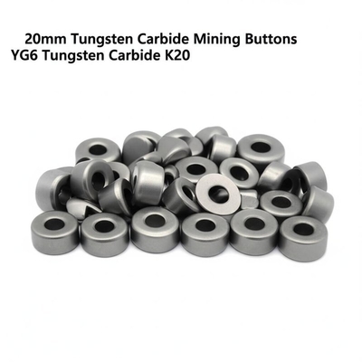 YG6 Tungsten Carbide Mining Buttons 20mm Diameter ISO9001 Certified