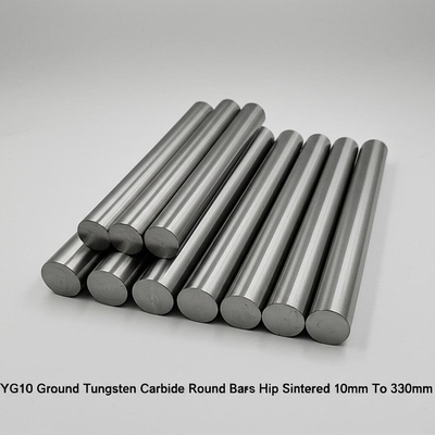 YG10 Tungsten Carbide Rod 10mm to 330mm Dia HIP Sintered