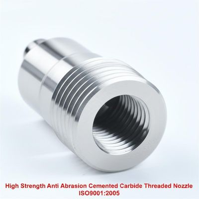 High Strength Anti Abrasion Cemented Carbide Threaded Nozzle with ISO9001:2005 Certification for Mud Spray Applications