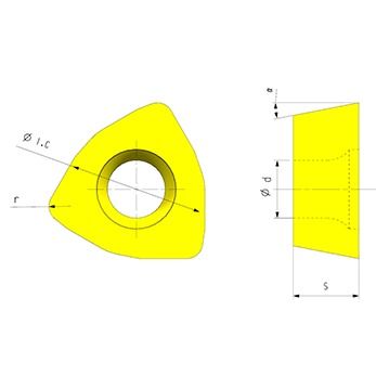 WPGT Model CNC Milling Insert with 9.525mm Diameter and 4.2mm Thickness for High Precision Machining