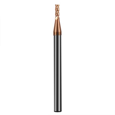 4-Flute Tungsten Carbide End Mill with 55-Degree Flat Cutting Edge and 35-Degree Helix Angle for CNC Applications