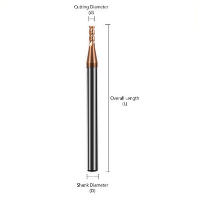 4-Flute Tungsten Carbide End Mill with 55-Degree Flat Cutting Edge and 35-Degree Helix Angle for CNC Applications