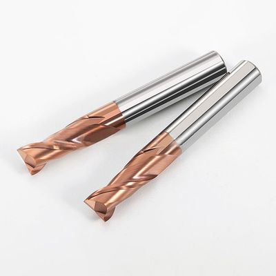 2-4 Flute Tungsten Carbide End Mill with 55-Degree Flat Bottom and 35° Helix Angle for CNC Machining