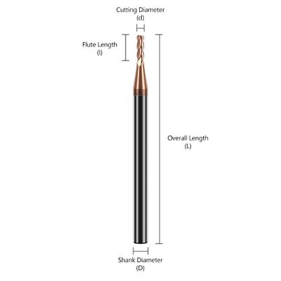 2-4 Flute Tungsten Carbide End Mill with 55-Degree Flat Bottom and 35° Helix Angle for CNC Machining