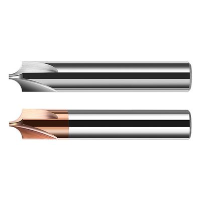 4-Flute Tungsten Carbide End Mill with 55-Degree Internal Radius and 0.6um Grain Size for D4 to D16 Cutting Diameter