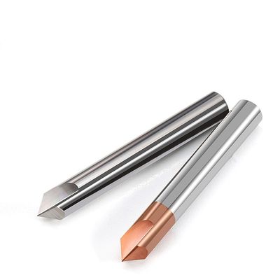 Tungsten Carbide End Mill with 90° Angle and Chamfer for Flat Shape Machining in Steel and Aluminum Alloy