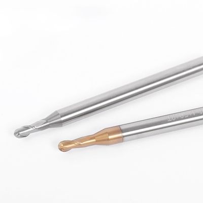 Tungsten Carbide Ball End Mill with 55-Degree Deep Groove and nACo4 Coating for CNC Machining
