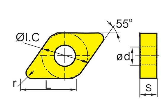 Precision Ground PVD Coated DCMT CNC Insert for High Performance Turning with 3 Years Warranty