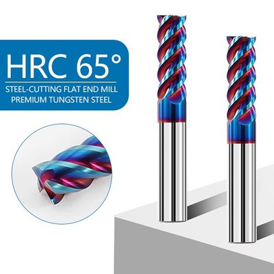 4 Flute Tungsten Carbide End Mill with nACo4 Coating and 35° Helix Angle for CNC Machining