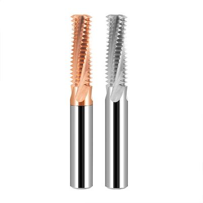 65° Full-thread Tungsten Carbide End Mill for M2 to M48 Threading with Single-tooth Design