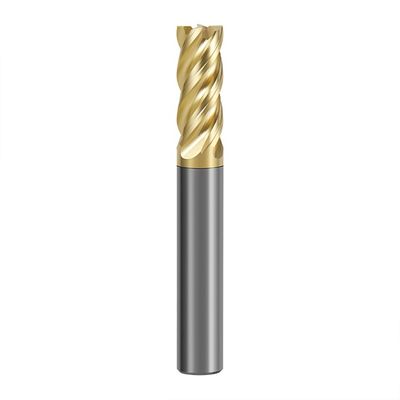 70° Hardness HRC 4-Flute Tungsten Carbide End Mill with Alnovz3 Coating Specialized for Stainless Steel CNC Milling Cutter