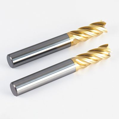70HRC Tungsten Carbide End Mill with 35° Helix Angle and Alnovz3 Coating for Stainless Steel CNC Tooling