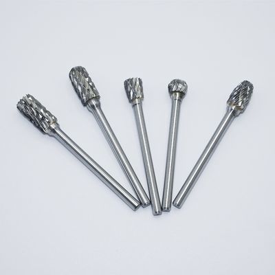 6mm Double Groove Carbide Rotary Burr with 10 Different Shapes for Stainless Steel and Titanium