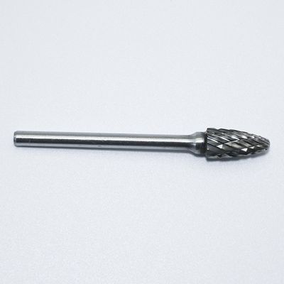 10 Pieces of Bright Uncoated Tungsten Carbide Rotary Burr for Stainless Steel with 1/8" 3mm Shank