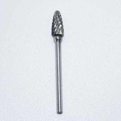 10 Pieces of Bright Uncoated Tungsten Carbide Rotary Burr for Stainless Steel with 1/8" 3mm Shank