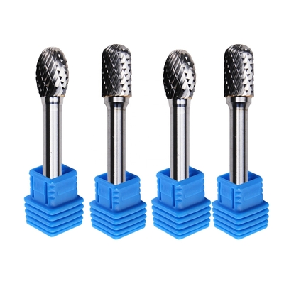 Tungsten Carbide Burr 1/4 Shank for Metal Polishing 4-25mm Head