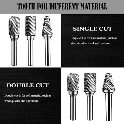 3mm Display M6 Drill G Type Tungsten Carbide Rotary File Carving Burrs
