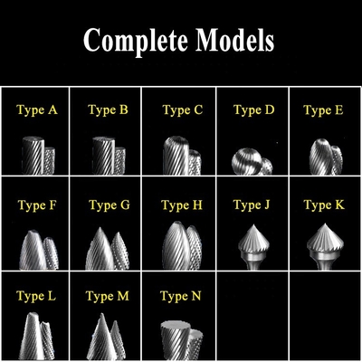 Single And Double Teeth Sets Type Tungsten Carbide Burr Deburring