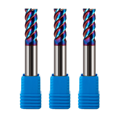 4 Flute Carbide Indexable Cutters Flat D10 Hrc45 Hrc55 Hrc65 Solid End Mill