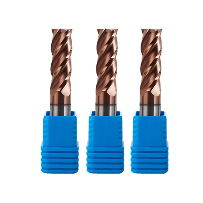 4 Flute Carbide Indexable Cutters Flat D10 Hrc45 Hrc55 Hrc65 Solid End Mill